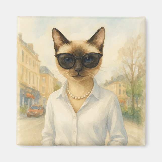 Kattknapp Solglasögon för klövertäckt Magnet (Framsidan)