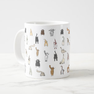 Kattknölar, Crazy Cat Dam, Kitten Butts, Finny Ca Jumbo Mugg