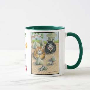 Kattknopp & grönt för Tony meditationmugg Mugg