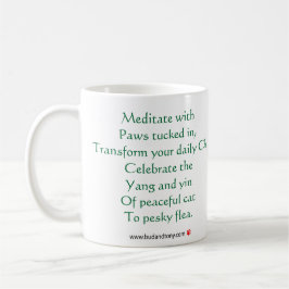 Kattknopp & grönt för Tony meditationmugg Mugg