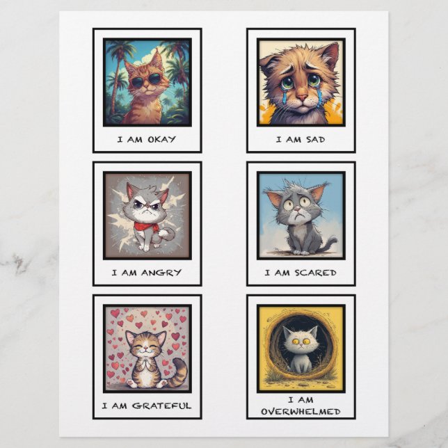 kattkommunikationskort reklamblad (Framsidan)