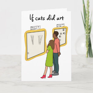 Kattkonsfödelsedagskort för katt Pappa eller katt  Kort