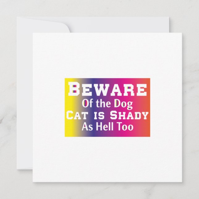 Kattkonst Akta Hunden Inbjudningar (Framsida)