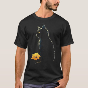 Kattkonst - blomsterkonst Katt Motif Djurkatt T Shirt