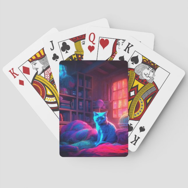 Kattkonst Casinokort (Baksidan)