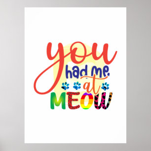 Kattkonst du hade mig i Meow Poster