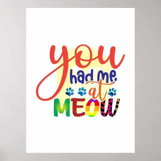 Kattkonst du hade mig i Meow Poster (Framsidan)