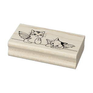 Kattkonst frimärke stämpel