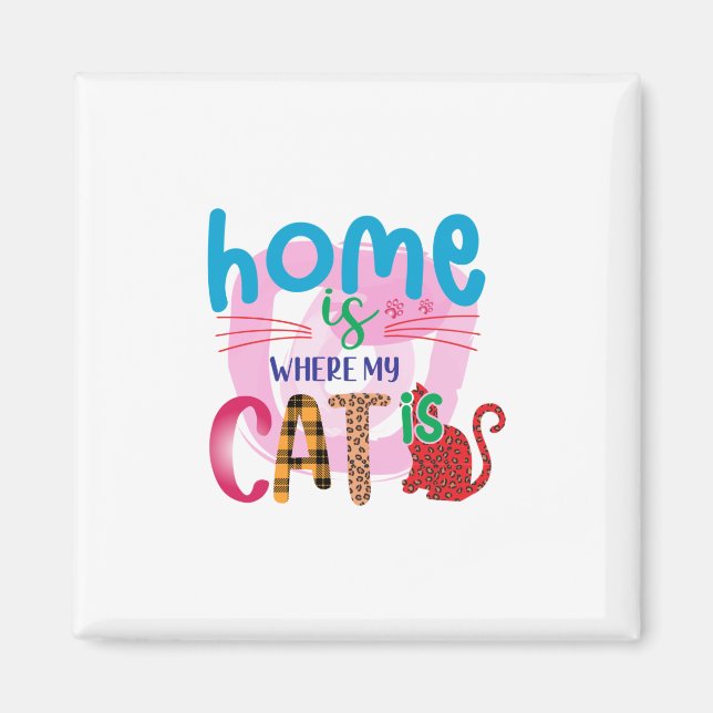 Kattkonst hemma är där min katt är magnet (Framsidan)