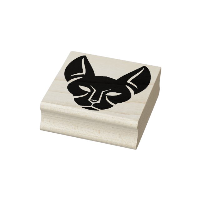 Kattkonst i frimärke stämpel (Stämpel)