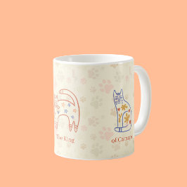 Kattkonst Mönster Kaffemugg