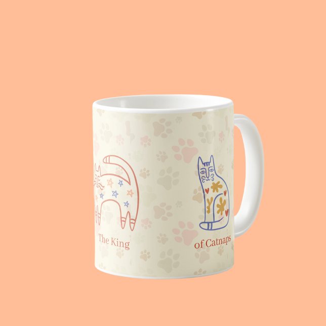 Kattkonst Mönster Kaffemugg (Skapare uppladdad)