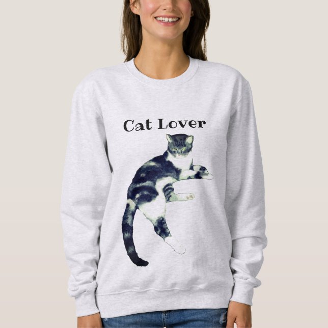 Kattkonst svart och vit  t shirt (Framsida)
