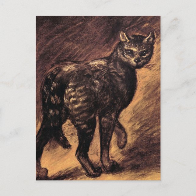 Kattkonst - Vintagekonst - Steinlen Vykort (Framsida)