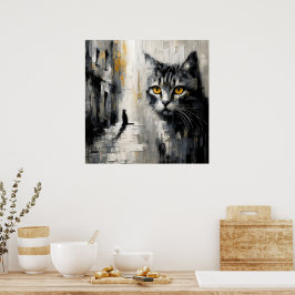 Kattkonstaffisch med gyllene ögon poster