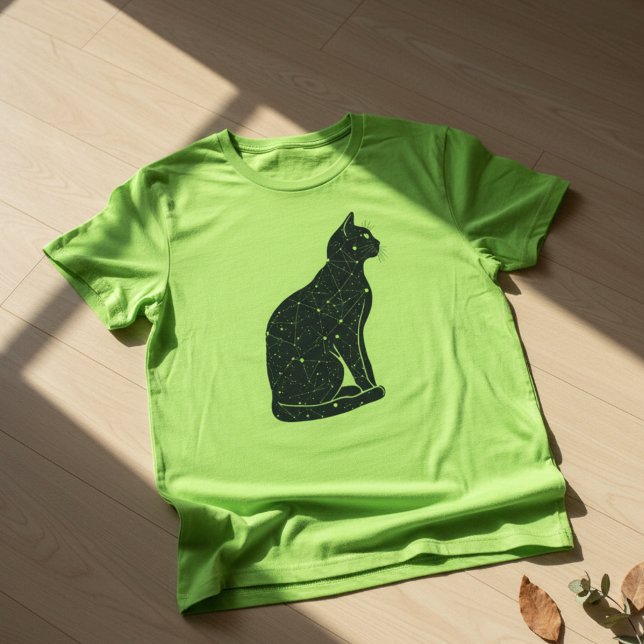 Kattkonstellationskartans grafik – Celestiala katt T Shirt (Skapare uppladdad)