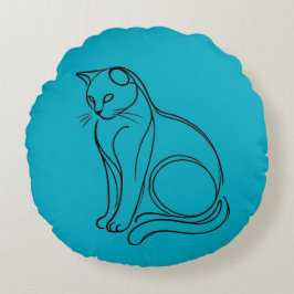 Kattkontur Rund Kudde