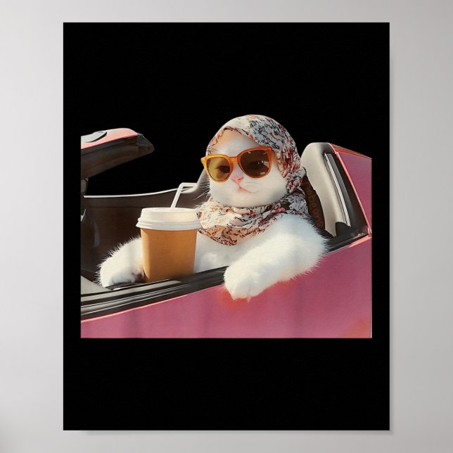 Kattkörkortsdiskgång konsumerar mig Fånig Humor Poster (Framsidan)