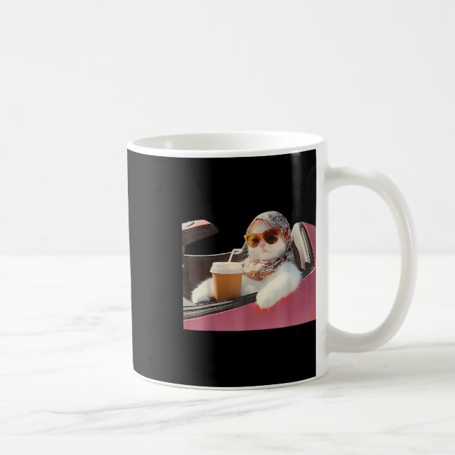 Kattkörning Meme Ras Förtär Mig Dum Humor  Kaffemugg (Höger)