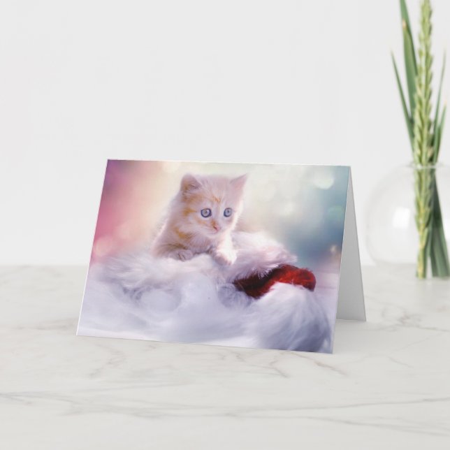 Kattkort god jul & Gott nytt år Helgkort (Framsida)