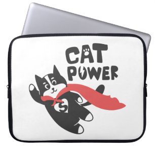 Kattkraft - välj bakgrund färg laptop fodral
