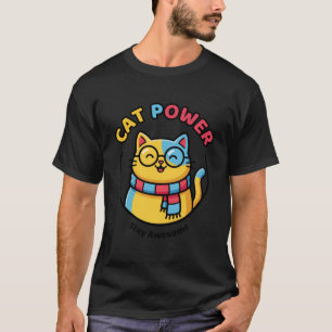 Kattkraftskjorta – Rolig kattälskare tee, söt katt T Shirt