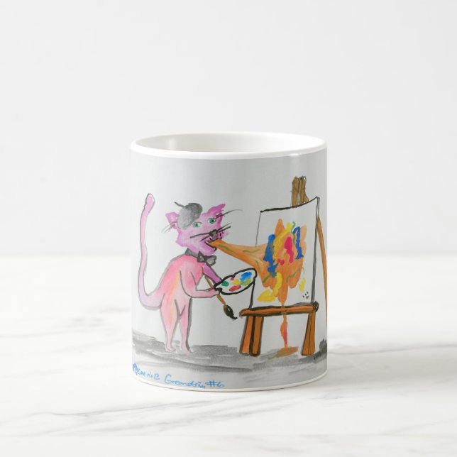 Kattkräkningkonstnär Kaffemugg (Center)