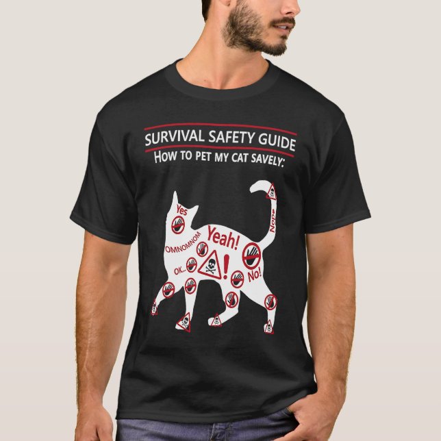 Kattkramningsguide  Överlevnads- och säkerhetsguid T Shirt (Framsida)