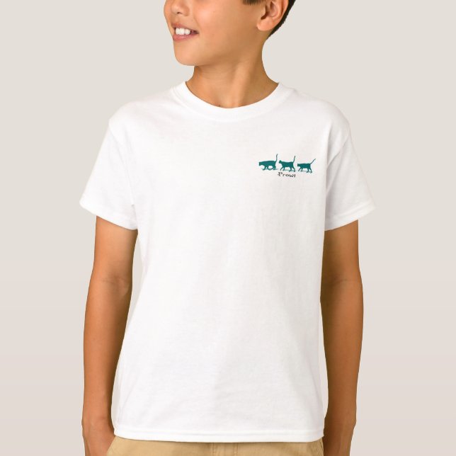 Kattkringstrykande T-shirt (Framsida)
