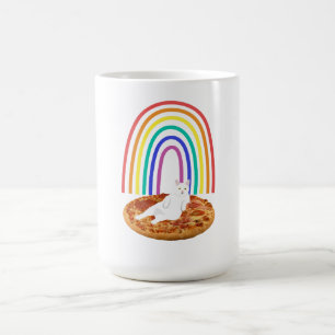Kattkylning på pizzakarinbåge kaffemugg