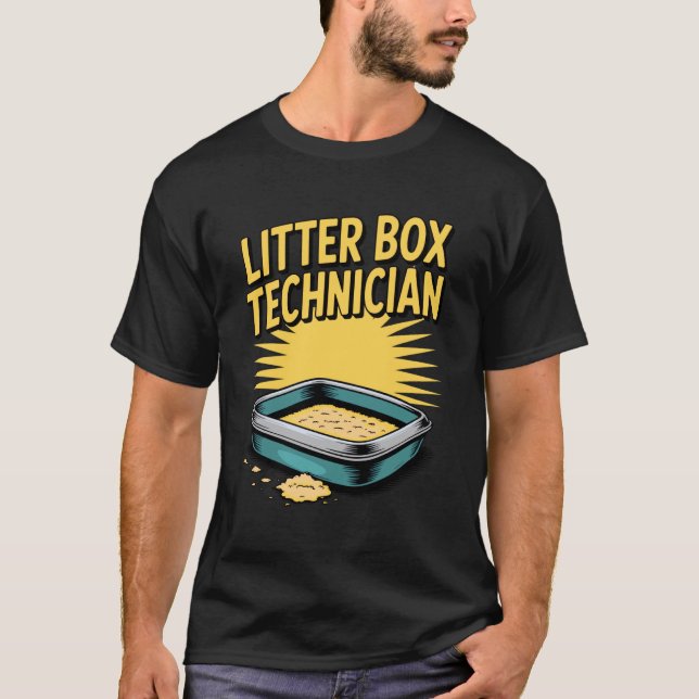 Kattlåda tekniker Kattälskare Katt T Shirt (Framsida)