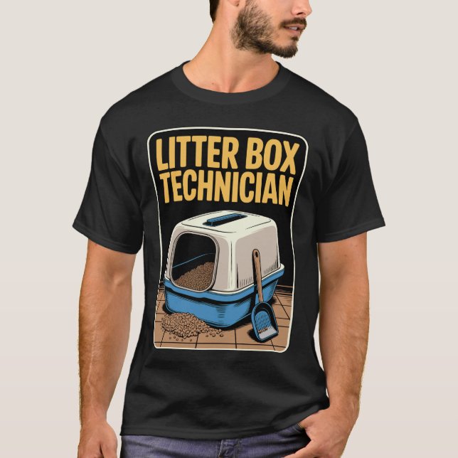 Kattlåda tekniker Rolig kattälskare T Shirt (Framsida)