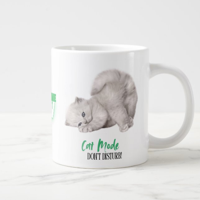 Kattläge - stör inte, det är kaffetid nu jumbo mugg (Höger)