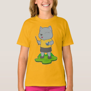 Kattlärare bok t shirt