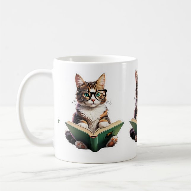 Kattläsning Bok Kaffemugg (Vänster)