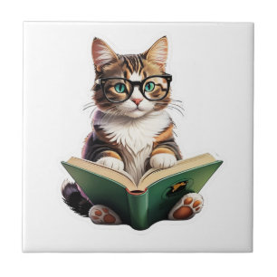 Kattläsning Bok Kakelplatta