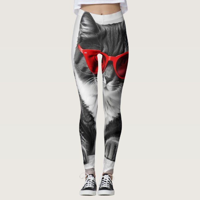Kattläsning Bok Leggings (Framsida)
