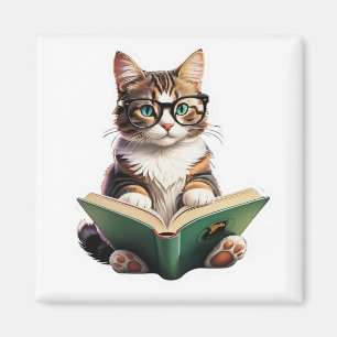 Kattläsning Bok Magnet