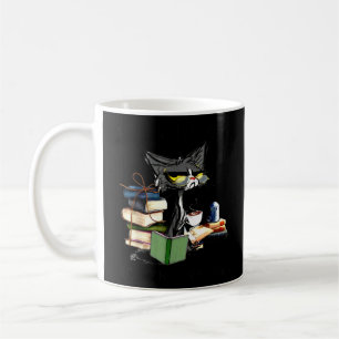 Kattläsning och kaffe eftersom mord är fel kaffemugg