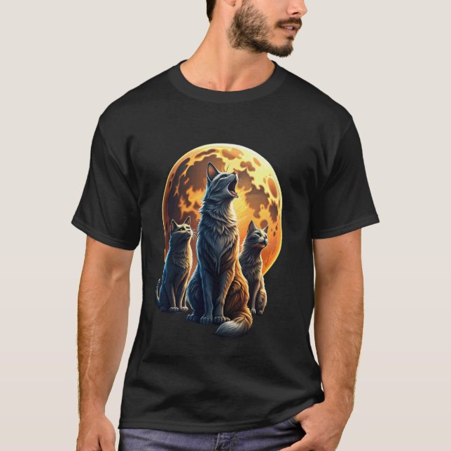 Kattlekar, tre kattlekar på Mo T Shirt (Framsida)
