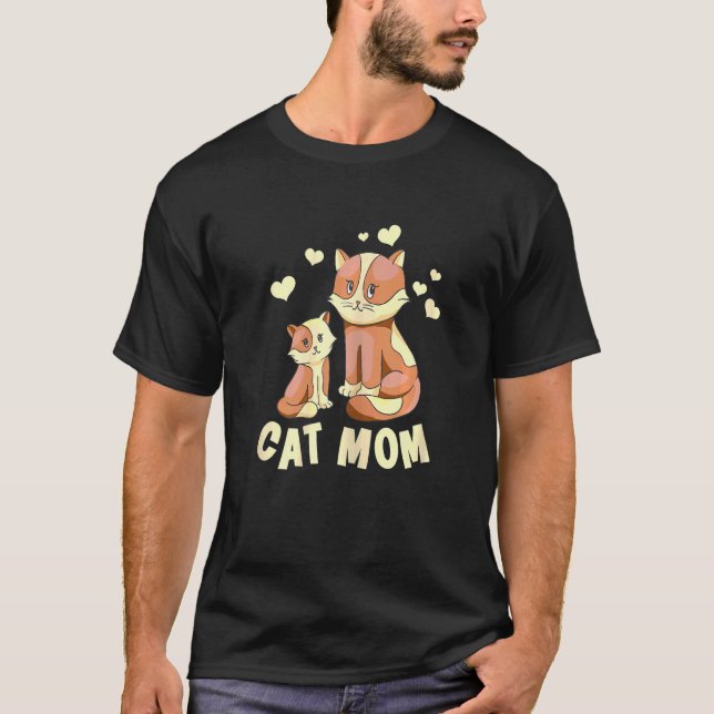 Kattleve Mamma Dam för kvinnor i katt Kattunge T Shirt (Framsida)