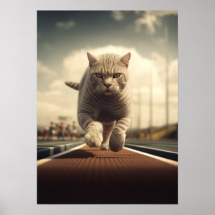 Kattlöpning, spår och Fält Poster