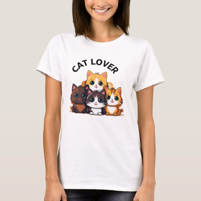 Kattlover T Shirt (Framsida)