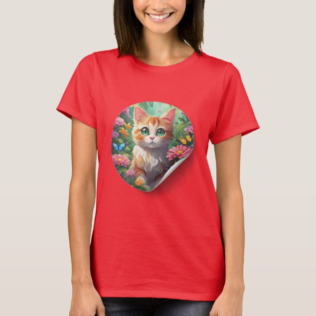 Kattlover Tshirt T Shirt (Framsida)