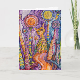 Kattlycka Rolig Katt Kort