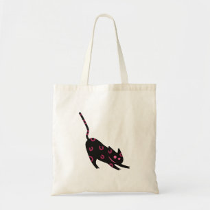 Kattlycklig Totebag Estetisk Svart Kattväska Tygkasse