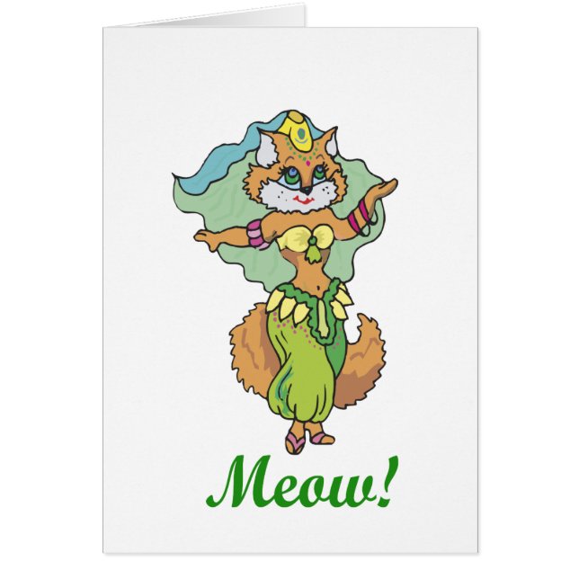 Kattmagdansös Hälsningskort (Framsidan)