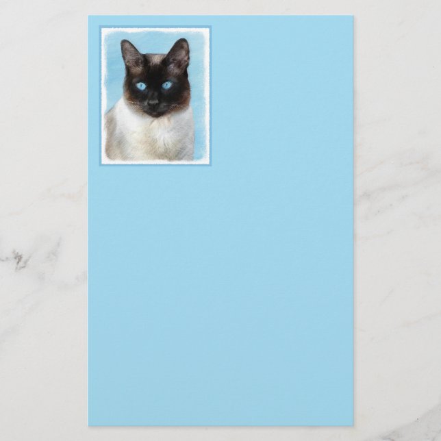 Kattmålning för siamesisk katalog - originalkonst  brevpapper (Framsida)
