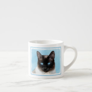 Kattmålning för siamesisk katalog - originalkonst espressomugg