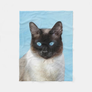 Kattmålning för siamesisk katalog - originalkonst fleecefilt